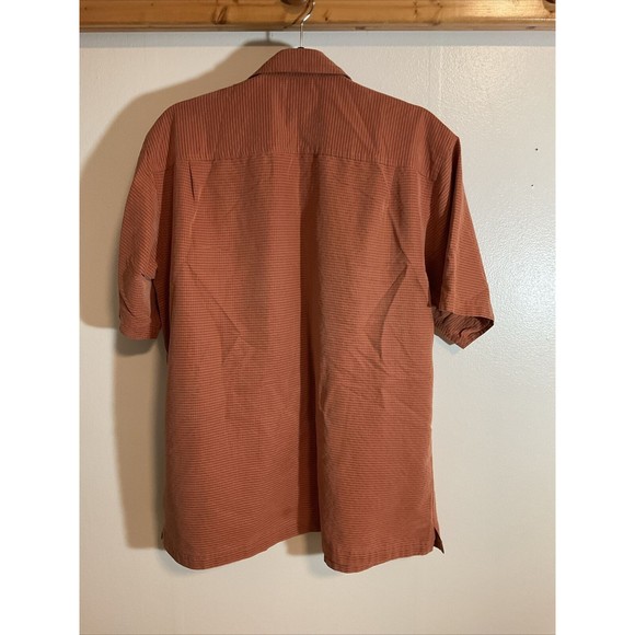 Royal Robbin’s Men’s M Button Short Sleeve Shirt Orange Fashion Logo - Picture 4 of 8